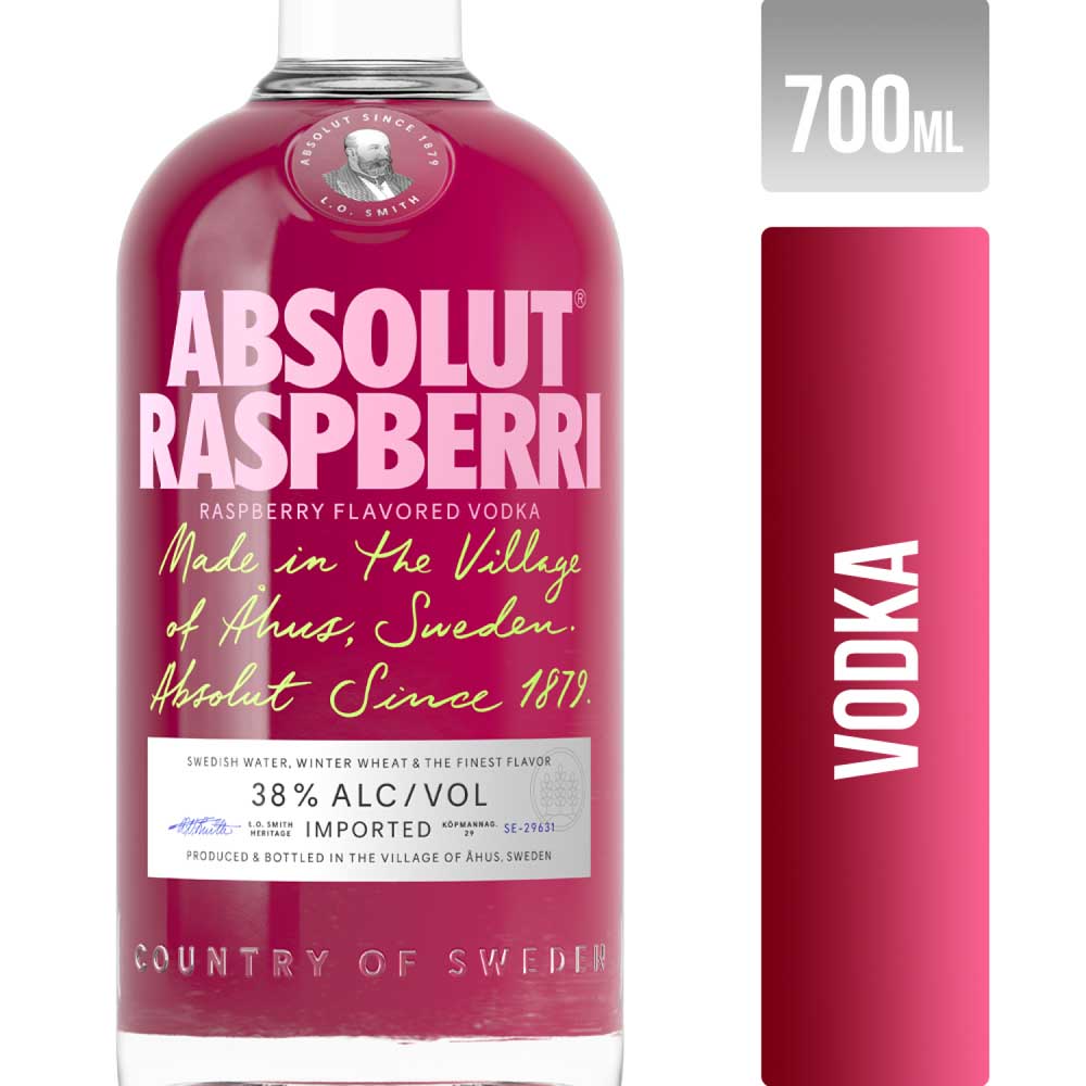 VODKA ABSOLUT RASPBERRY FLAVORED