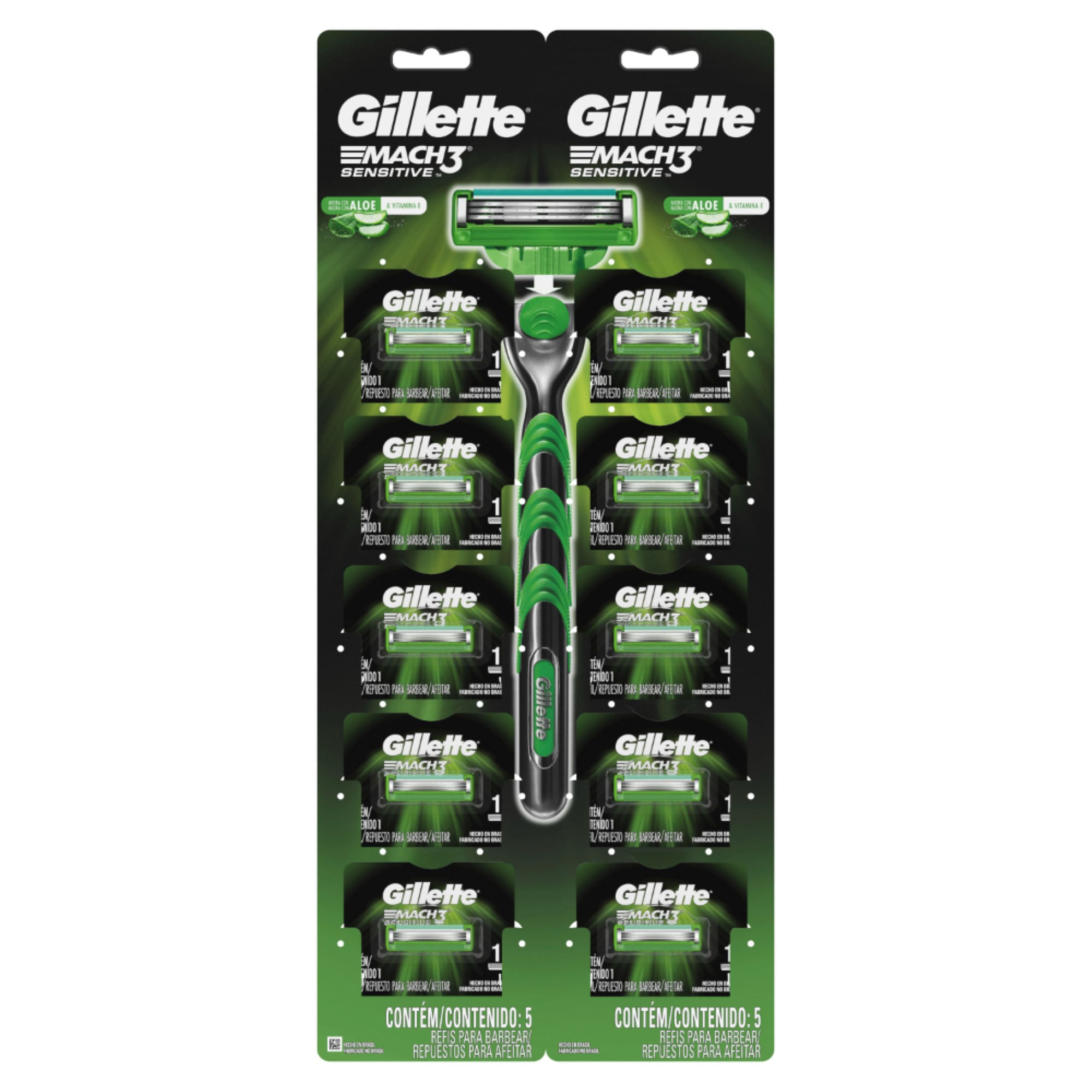 MAQUINA DE AFEITAR MACH 3 SENSITIVE GILLETTE