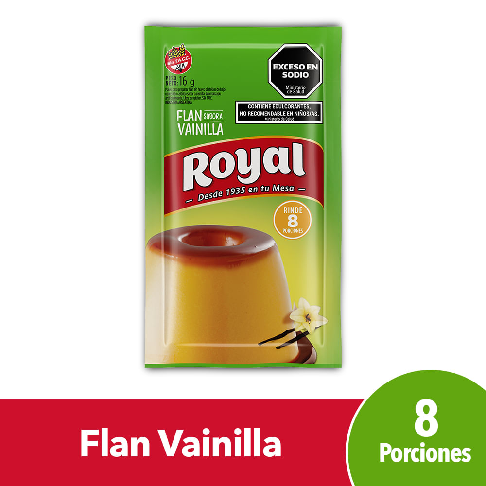 FLAN ROYAL VAINILLA LIGHT 8 PORC.