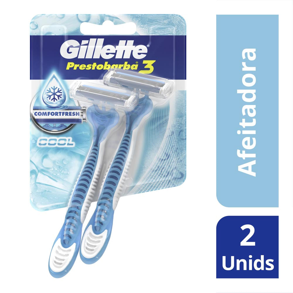 MAQUINA DE AFEITAR GILLETE PRESTOBARBA3 FRESH EUCALIPTO X2