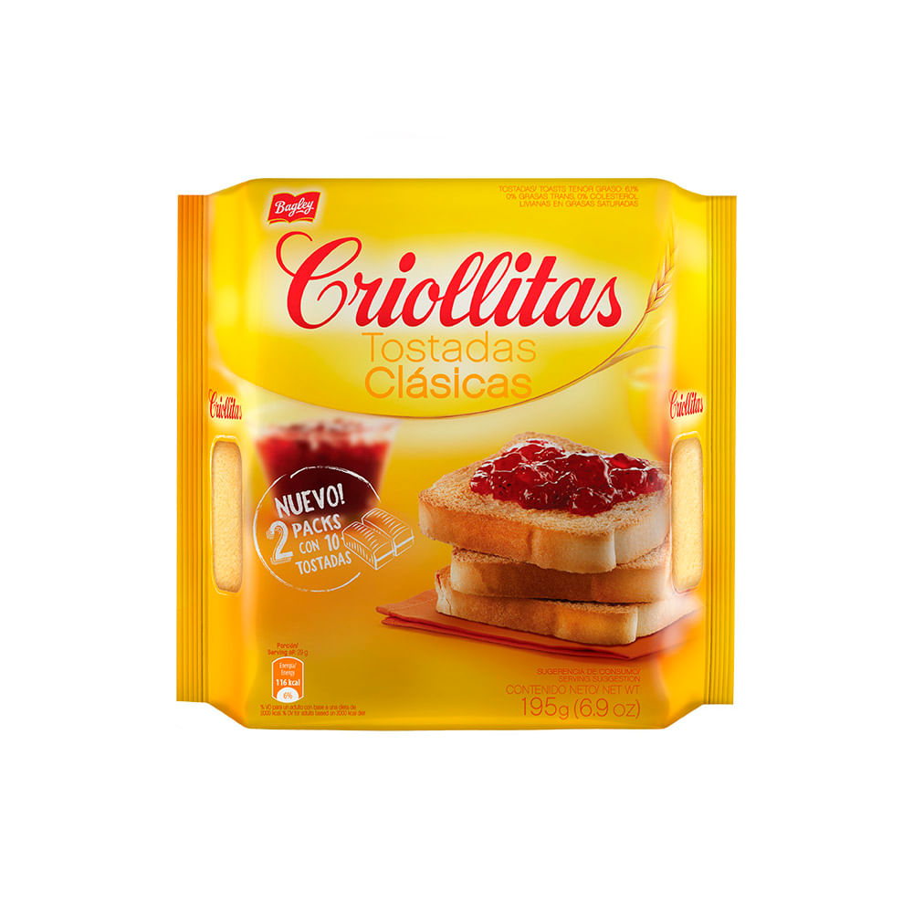 TOSTADAS CRIOLLITAS CLASICAS