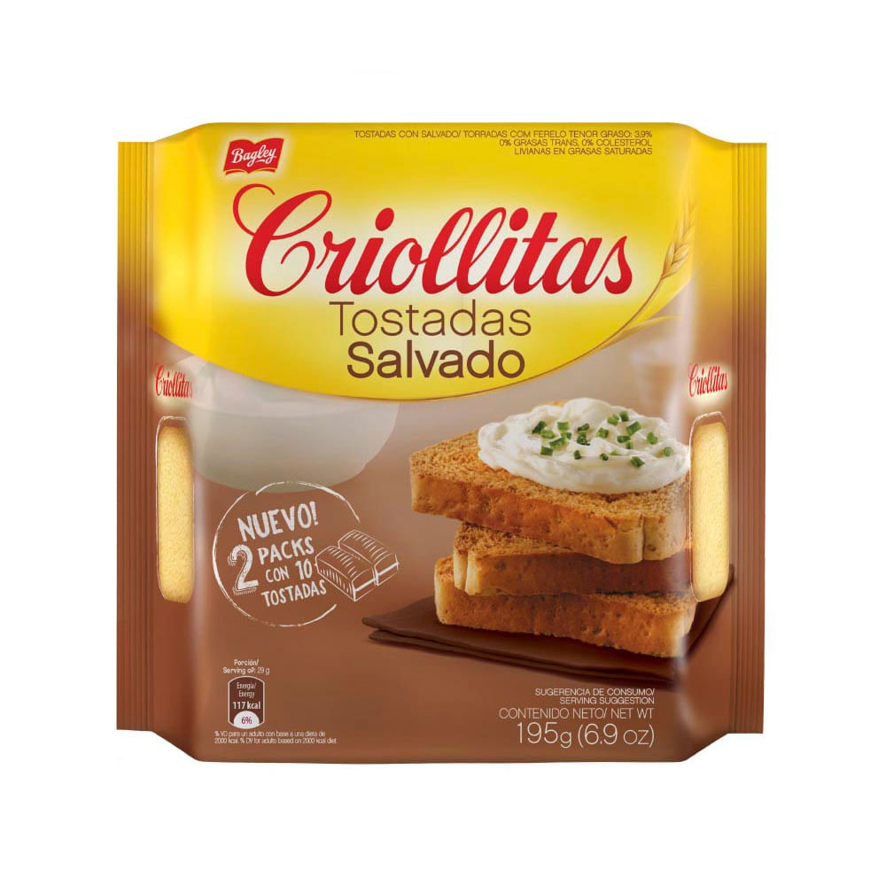 TOSTADAS CRIOLLITAS SALVADO
