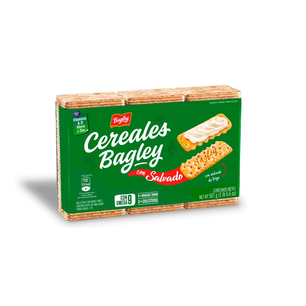 GALLETAS BAGLEY CEREALES SALVADO X 3