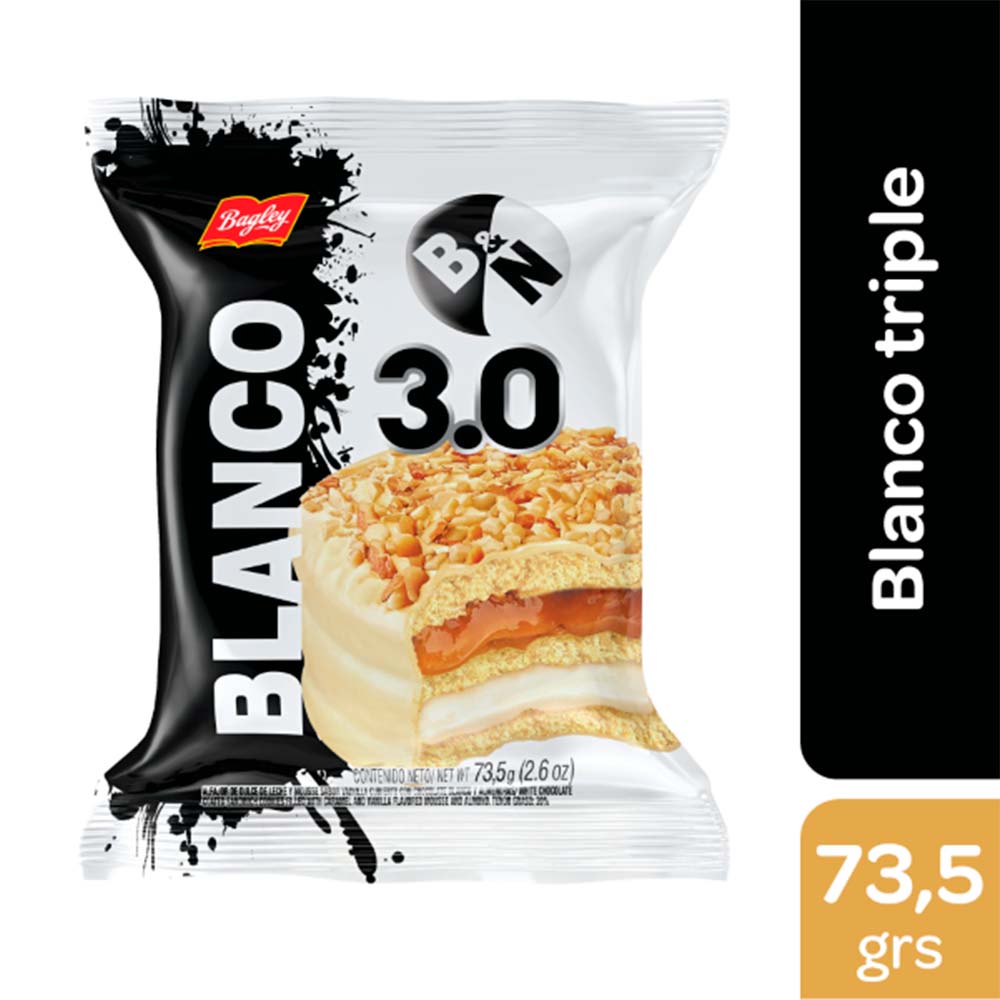 ALFAJOR BAGLEY BYN BLANCO TRIPLE