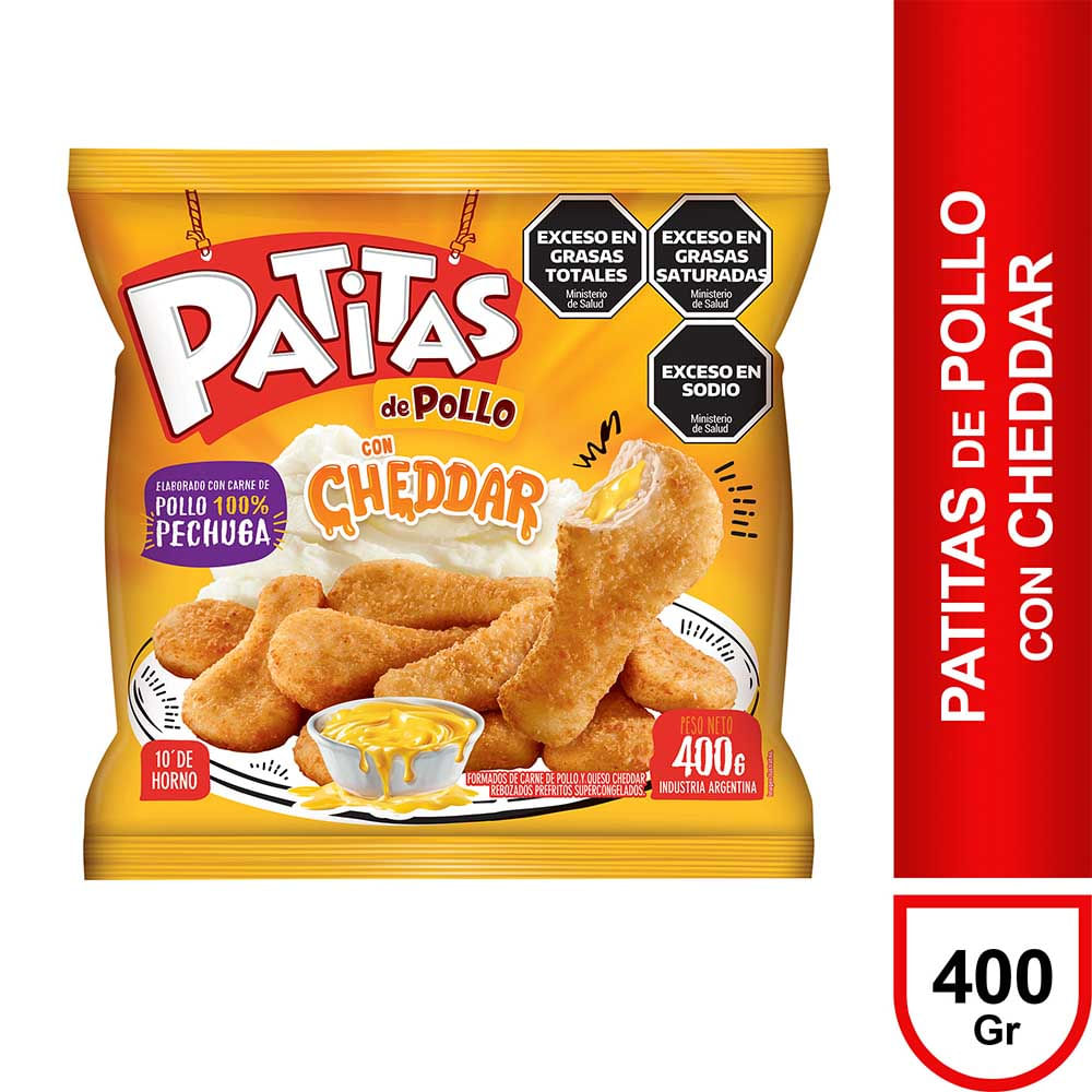 FORMADO DE POLLO PATITAS C/CHEDDAR