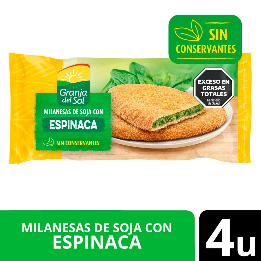 MILANESA GRANJA DEL SOL ESPINACA