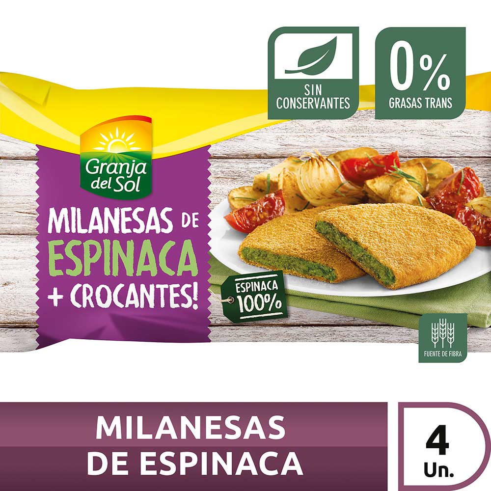 MILANESA GRANJA DEL SOL ESPINACA