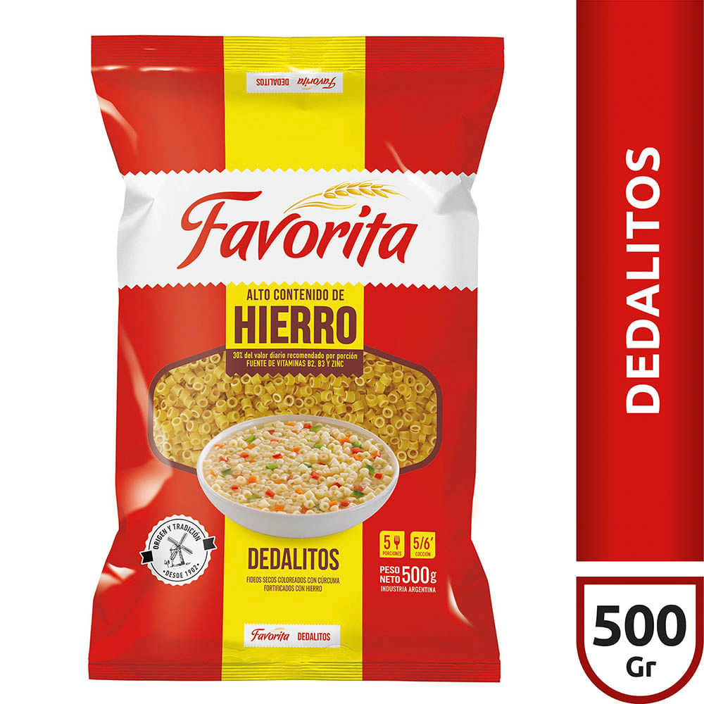 FIDEOS FAVORITA DEDALITOS
