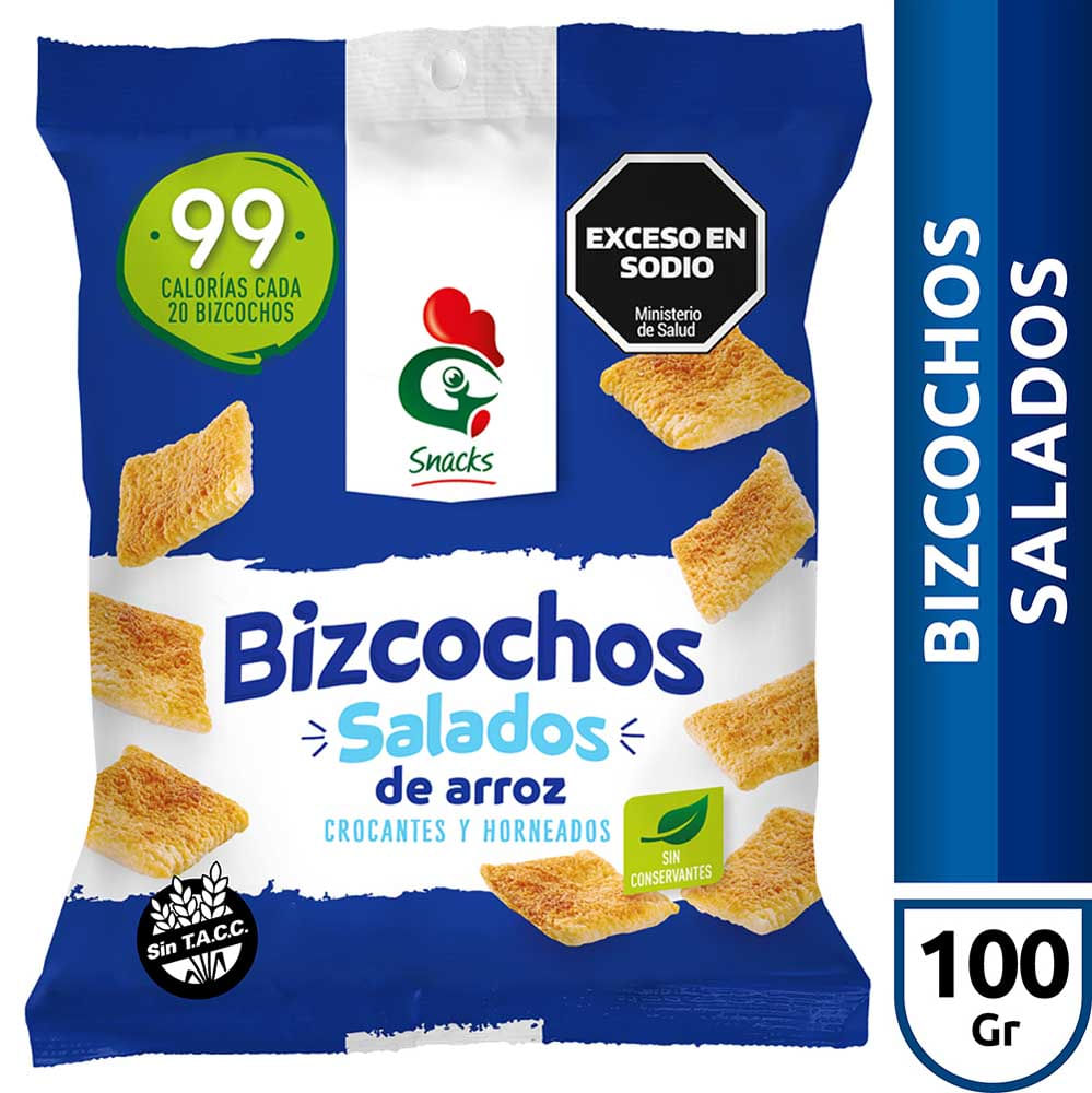 BIZCOCHOS GALLO DE ARROZ SALADOS