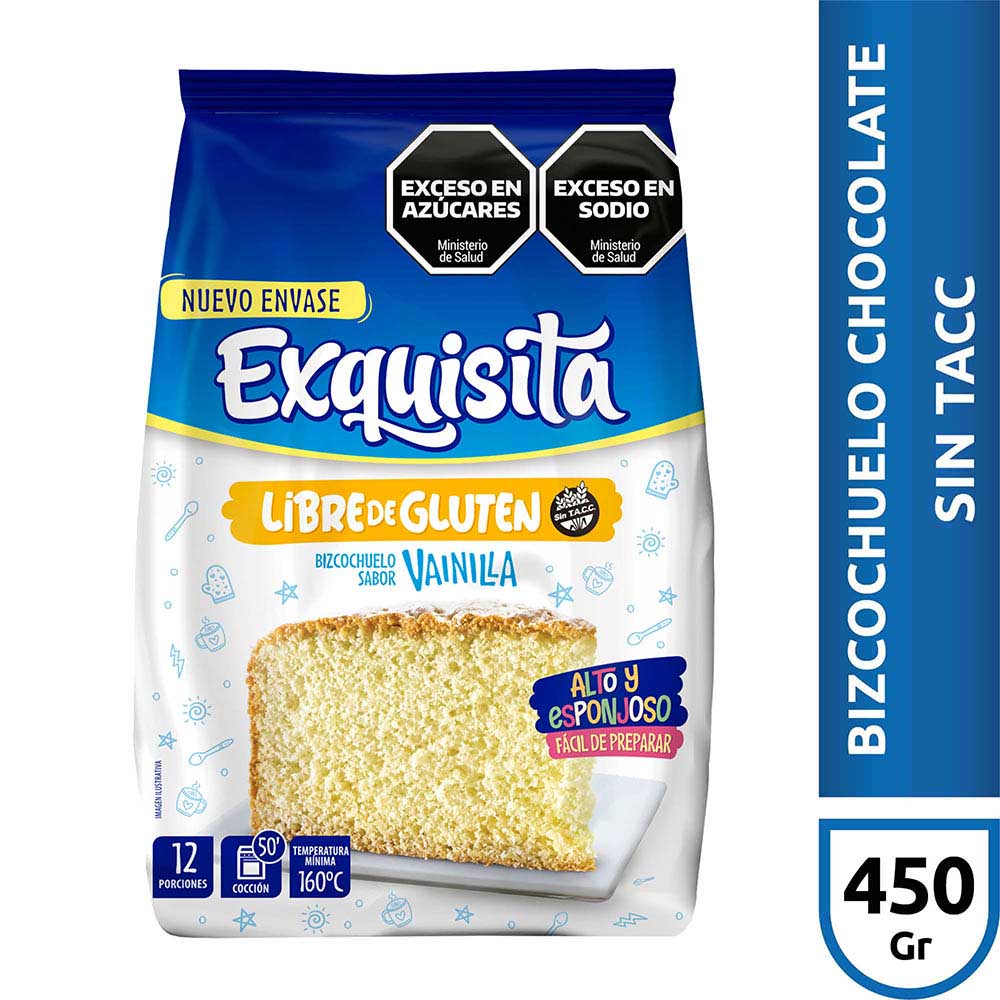 BIZCOCHUELO EXQUISITA VAINILLA S/GLUTEN