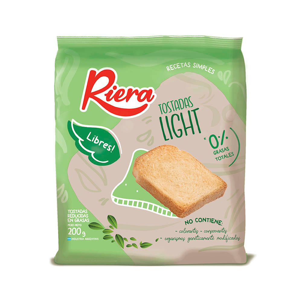 TOSTADAS LIBRES RIERA LIGHT