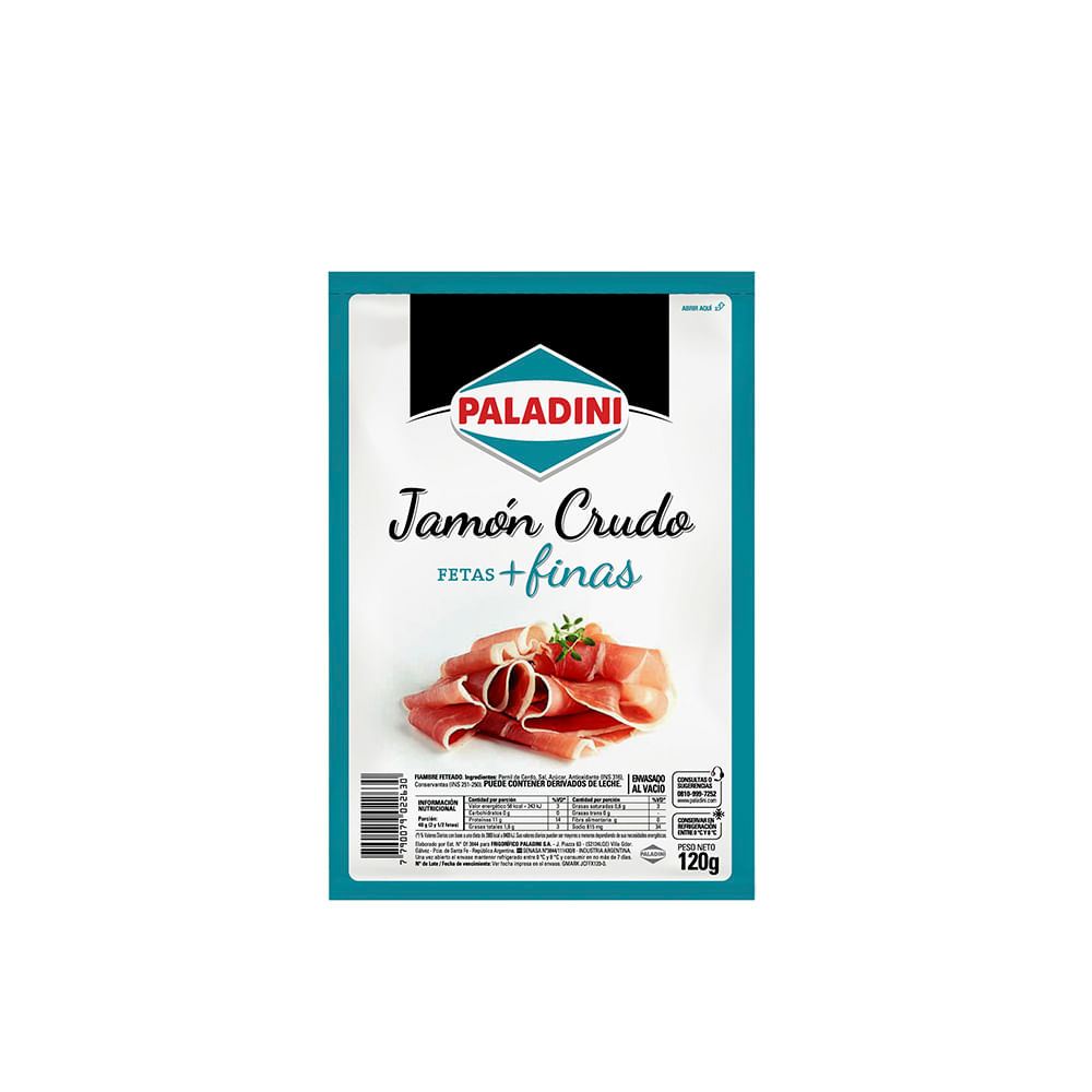 JAMON CRUDO F.FINAS  PALADINI