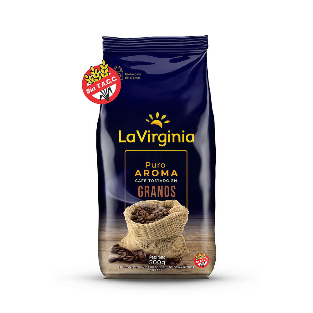 CAFÉ LA VIRGINIA PURO AROMA TOSTADO GRANOS