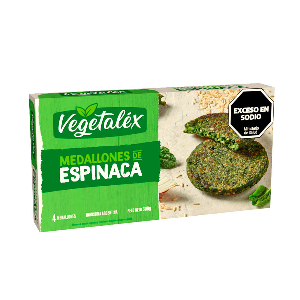 MEDALLON DE ESPINACA VEGETALEX X 4
