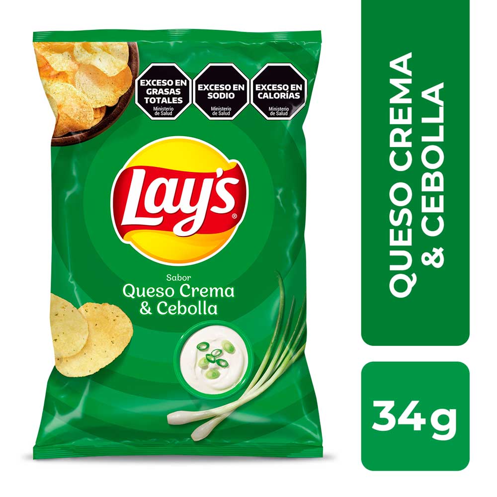 PAPAS FRITAS LAYS QUESO CREMA/CEBOLLA