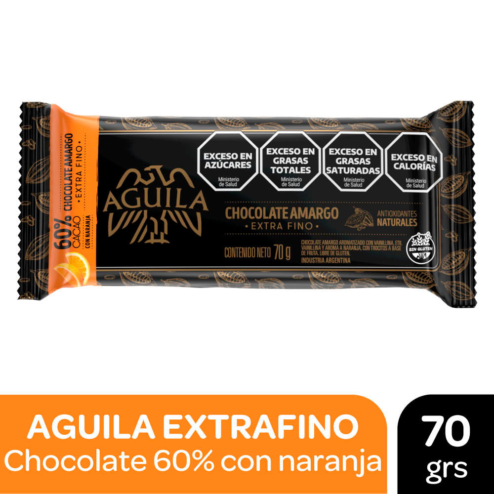 C/AMARGO 60% AGUILA CACAO NARANJITAS