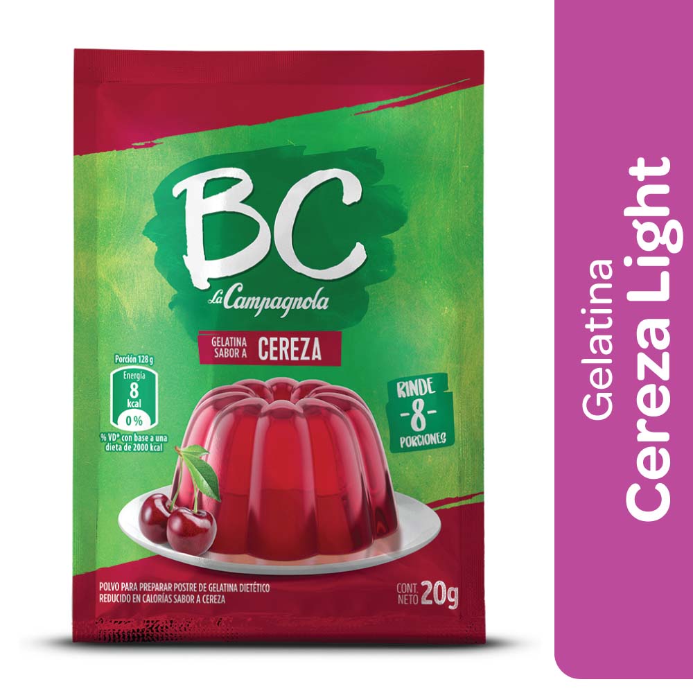 GELATINA BC CEREZA LIGHT