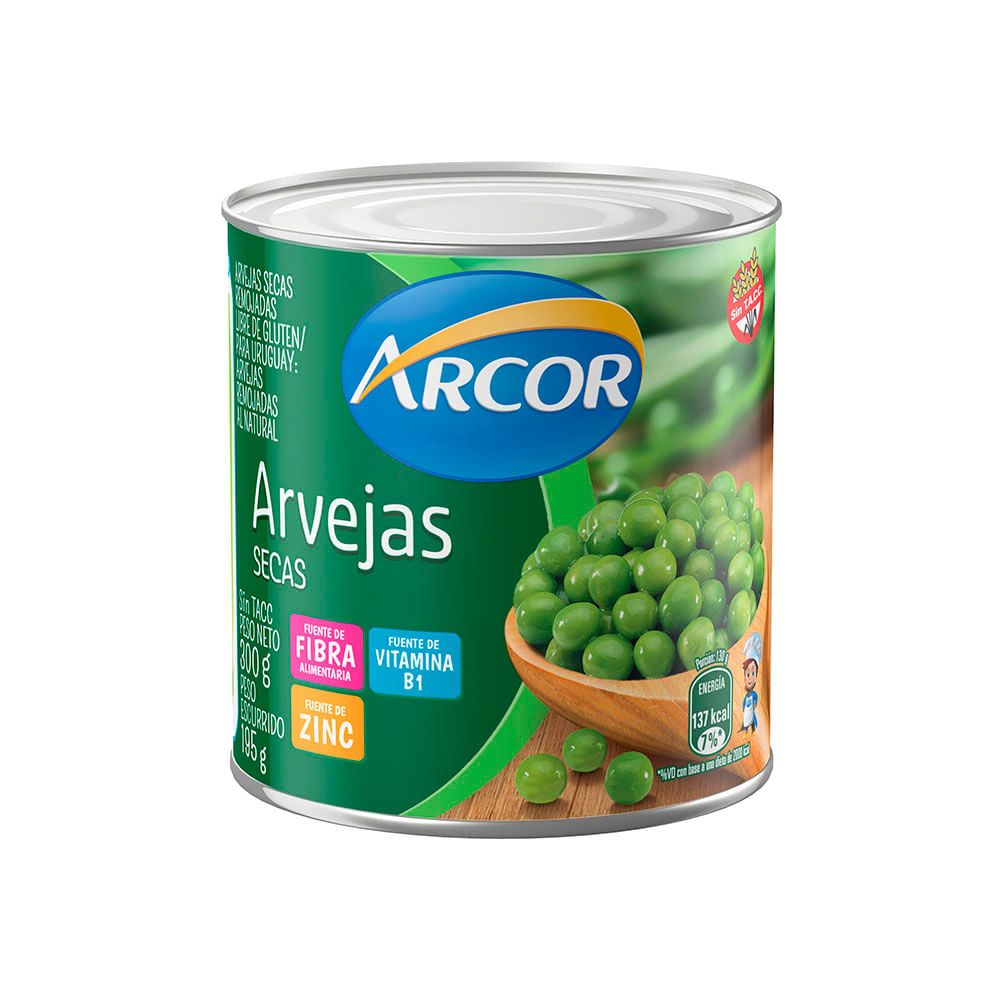 ARVEJAS ARCOR LATA SECAS