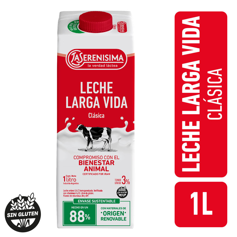 LECHE ENTERA LA SERENISIMA FORT 3% LV