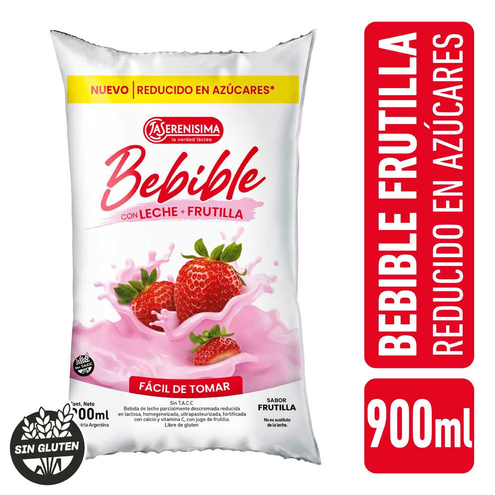 BEBIDA LACTEA LS FRUTILLA C/LECHE RED.EN AZUCAR