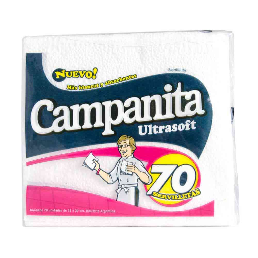 SERVILLETAS CAMPANITA ULTRASOFT BLANCAS