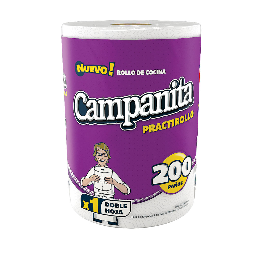 ROLLO DE COCINA CAMPANITA PRACTIRROLLO 200P
