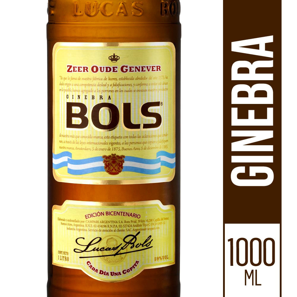GINEBRA BOLS GEMEVER AMSTERDAM EST 1575
