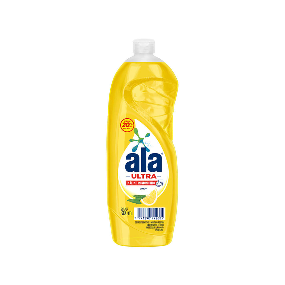 DETERGENTE ALA ULTRA MAXIMO RENDIMIENTO X 300 CC