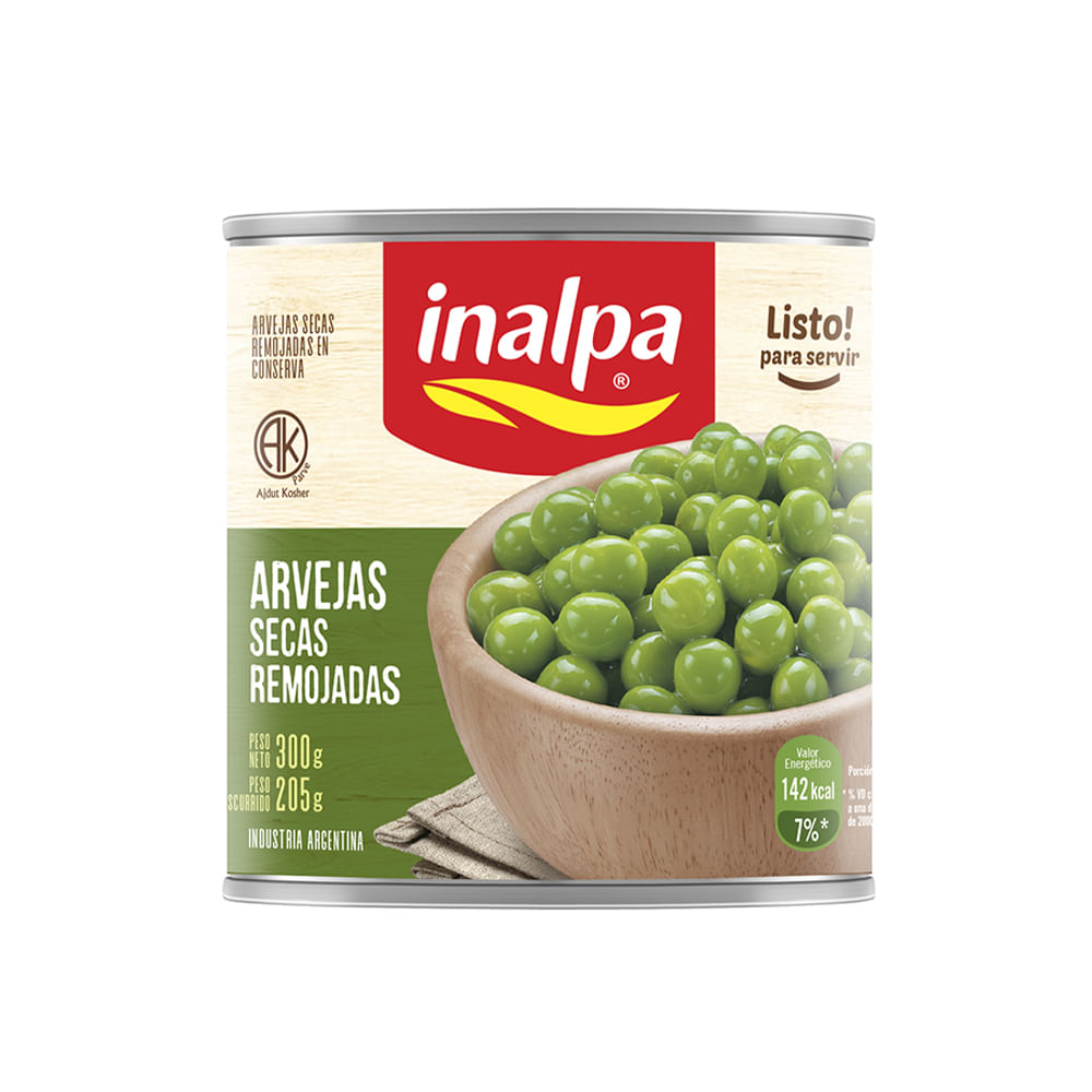 ARVEJAS INALPA SECAS REMOJADAS LATA