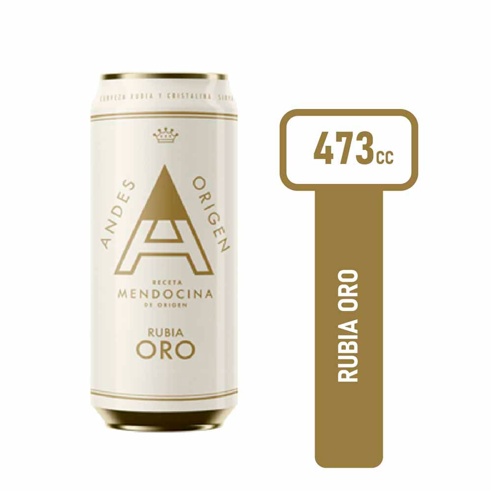 CERVEZA ANDES ORIGEN RUBIA ORO LATA