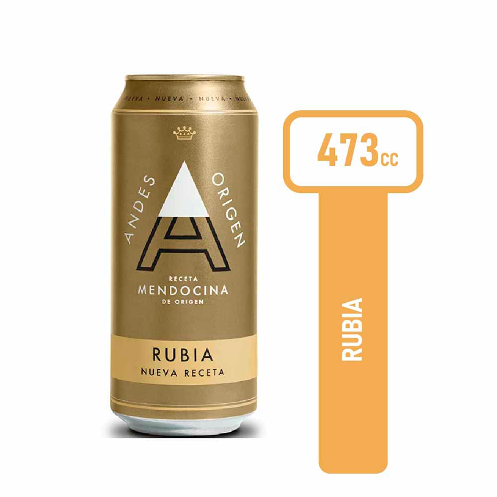 CERVEZA ANDES ORIGEN RUBIA LATA