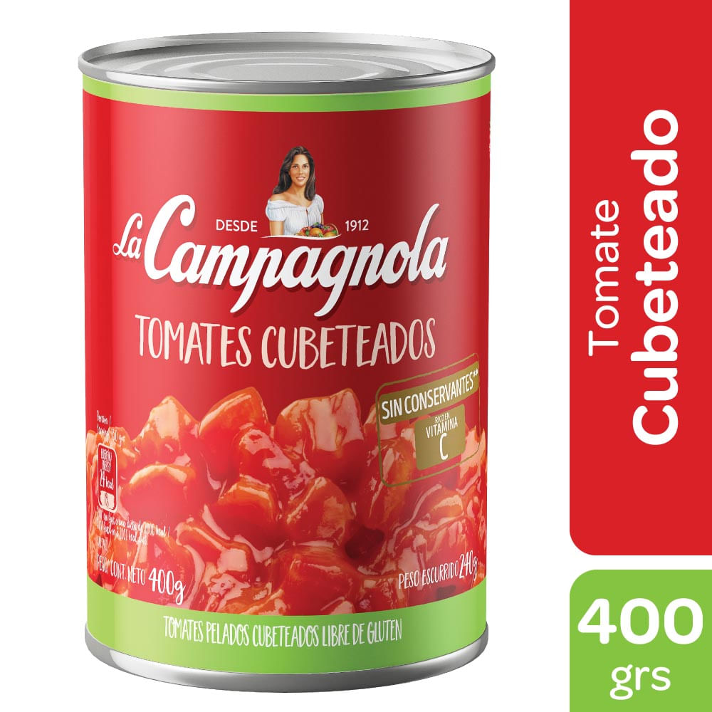 TOMATE LA CAMPAGNOLA PERITA CUBETEADO