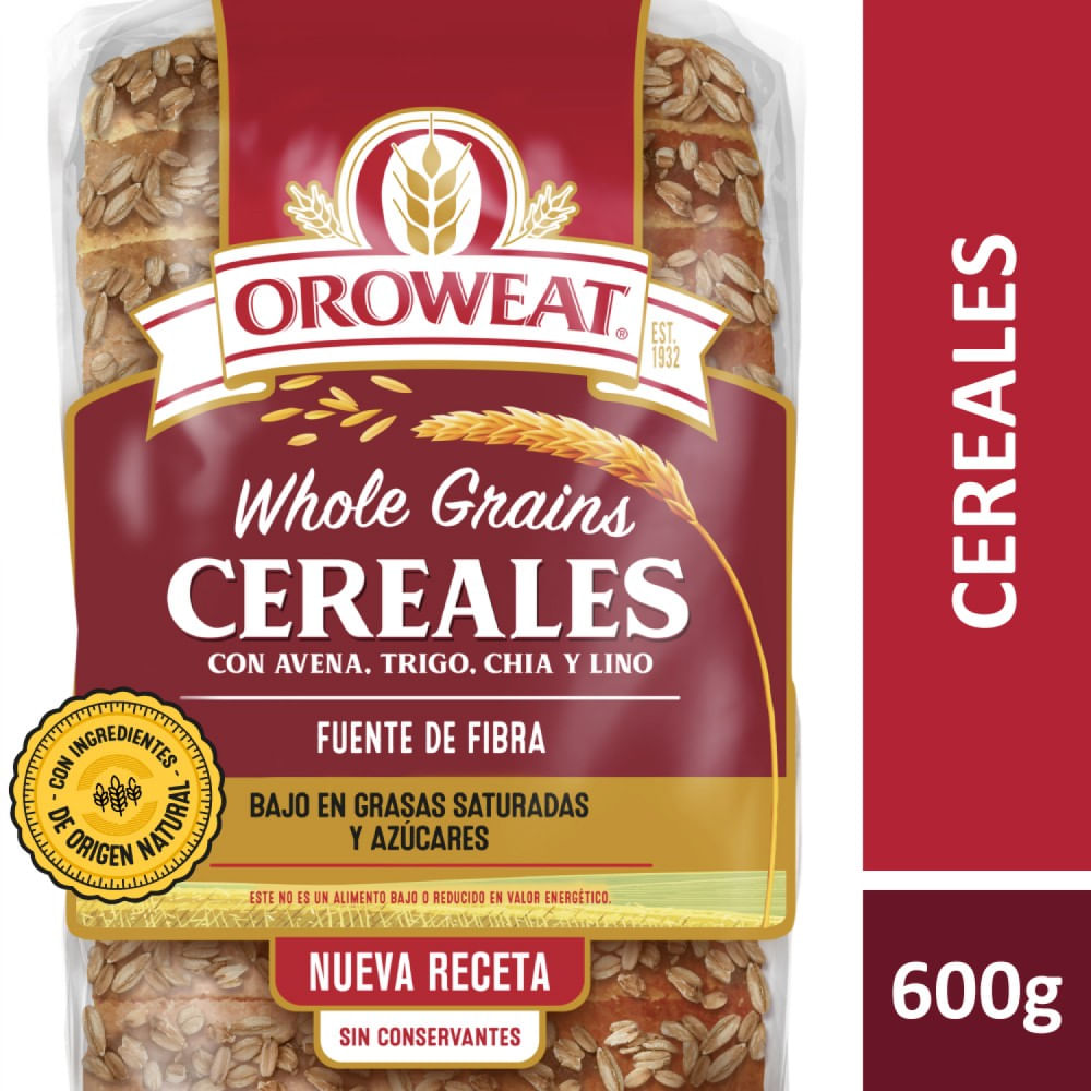 PAN CEREALES OROWEAT NUEVA RECETA