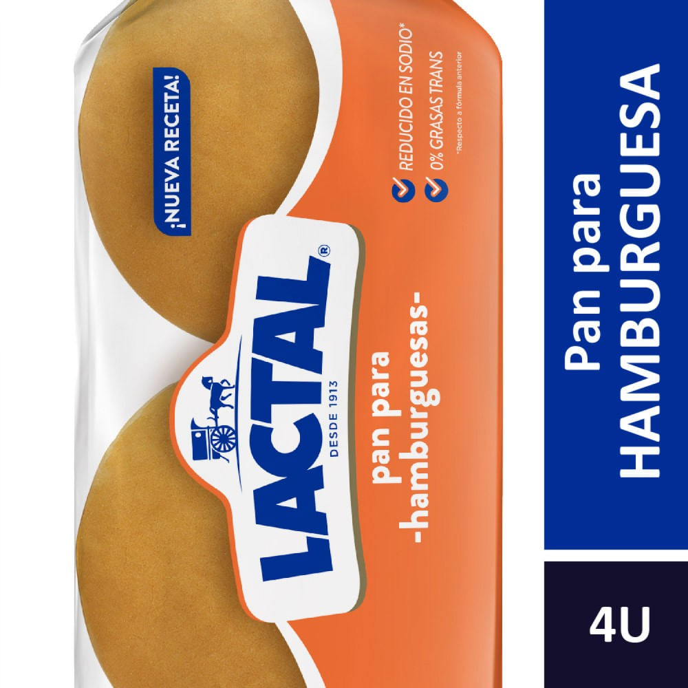 PAN DE HAMBURGUESAS LACTAL