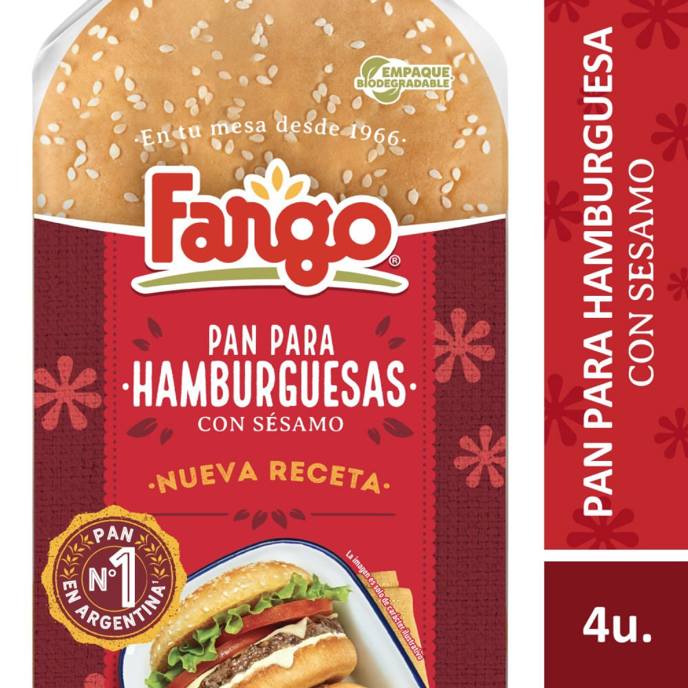 PAN DE HAMBURGUESA FARGO C/SESAMO