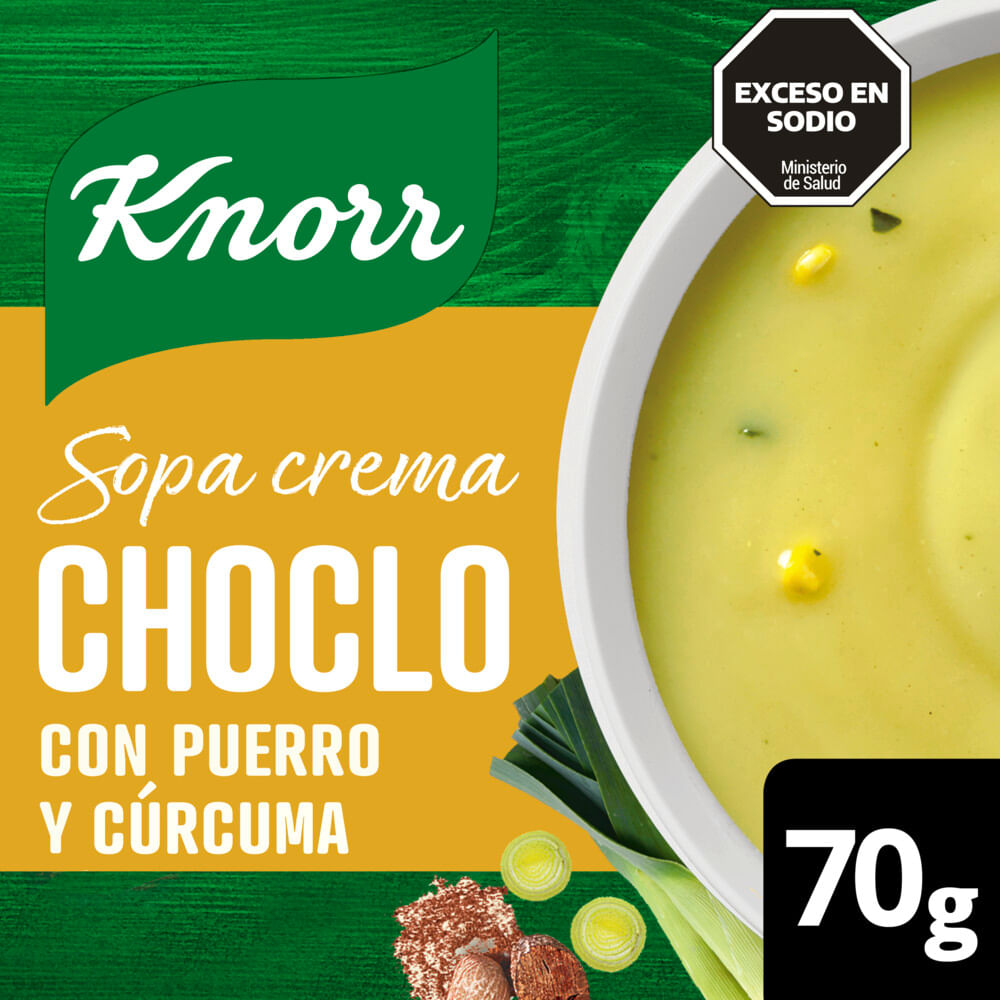 SOPA KNORR CREMA CHOCLO C/PUERRO Y CURCUMA