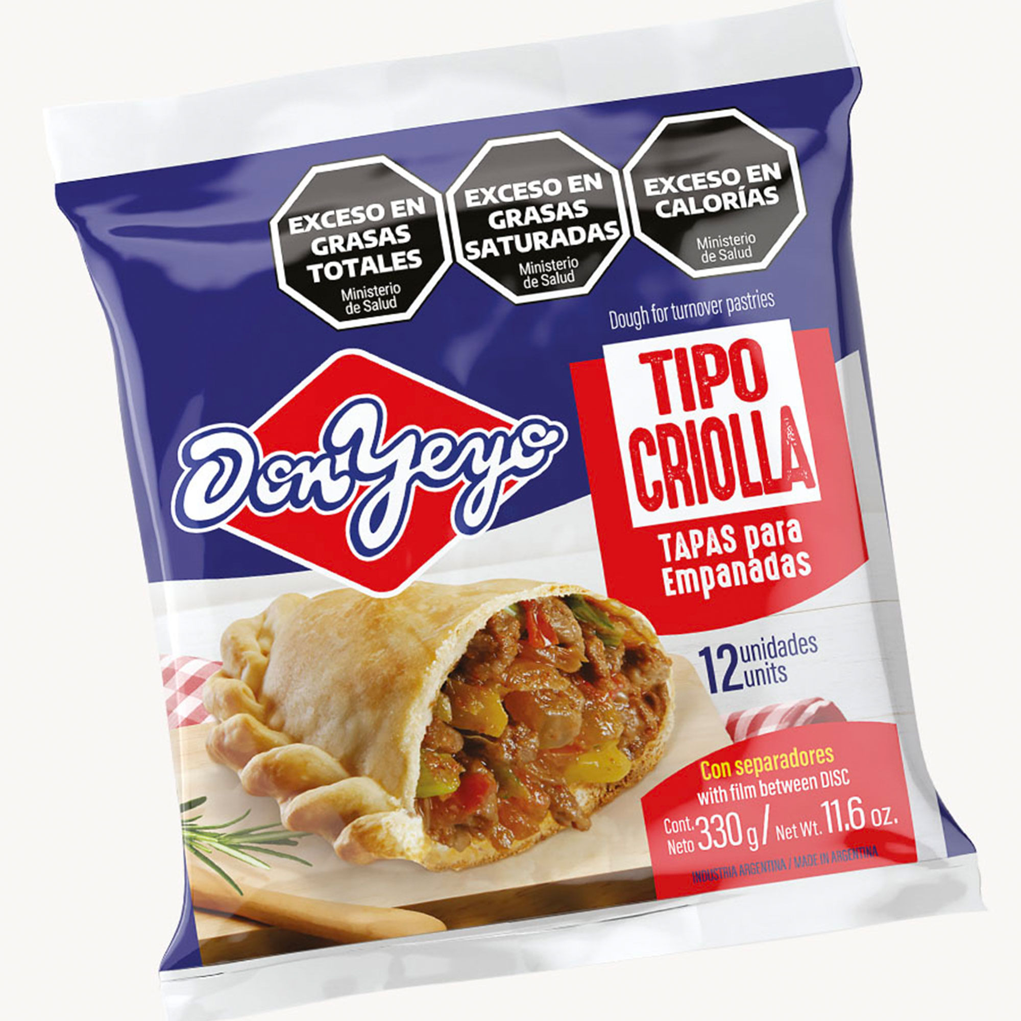 TAPAS P/EMPANADAS DON YEYO CRIOLLAS