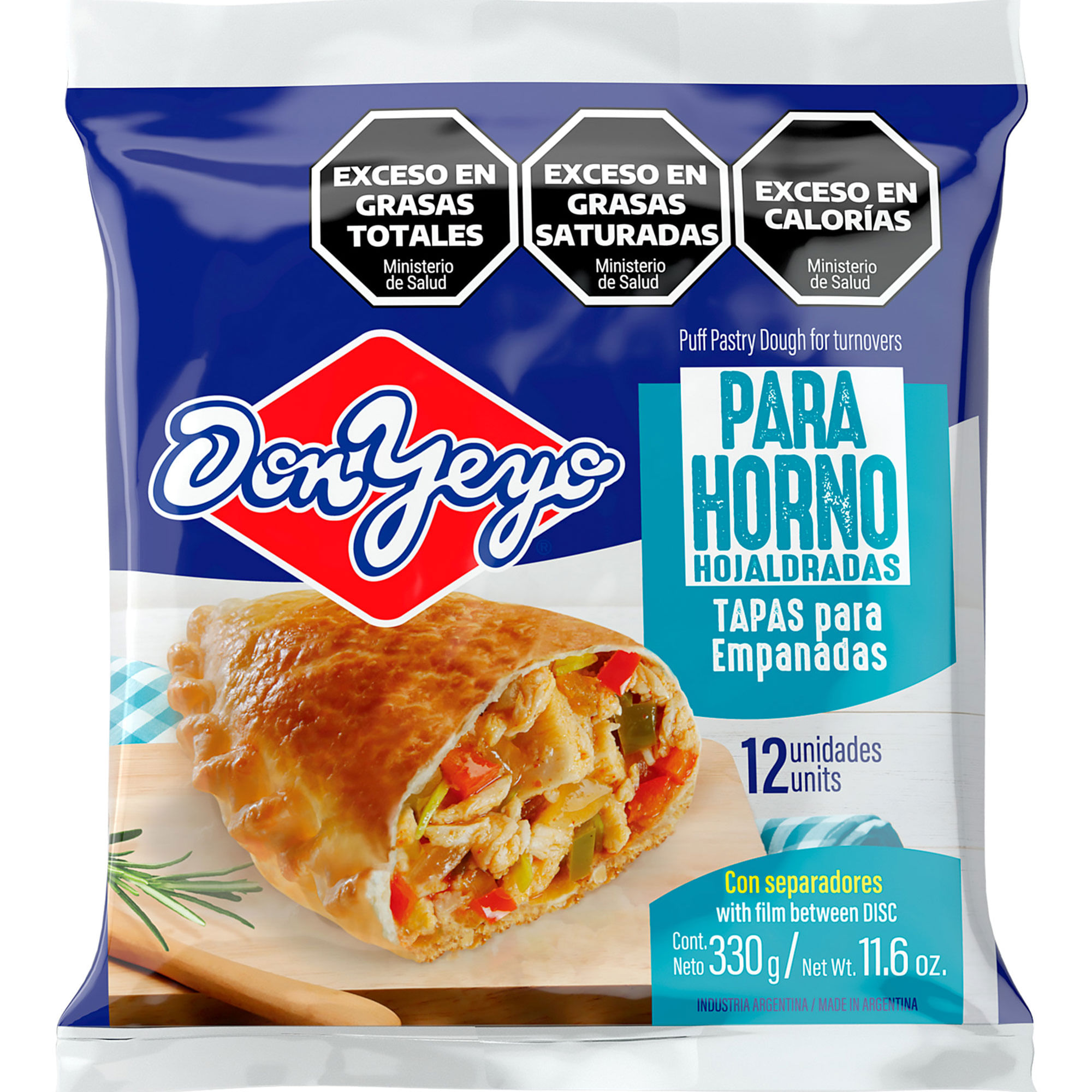 TAPAS P/EMPANADAS DON YEYO HOJALDRE HORNO
