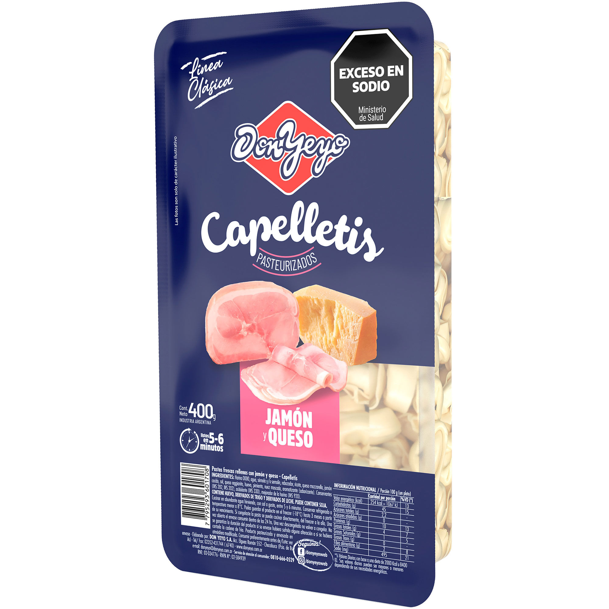 CAPELLETIS DON YEYO JAMON/QUESO