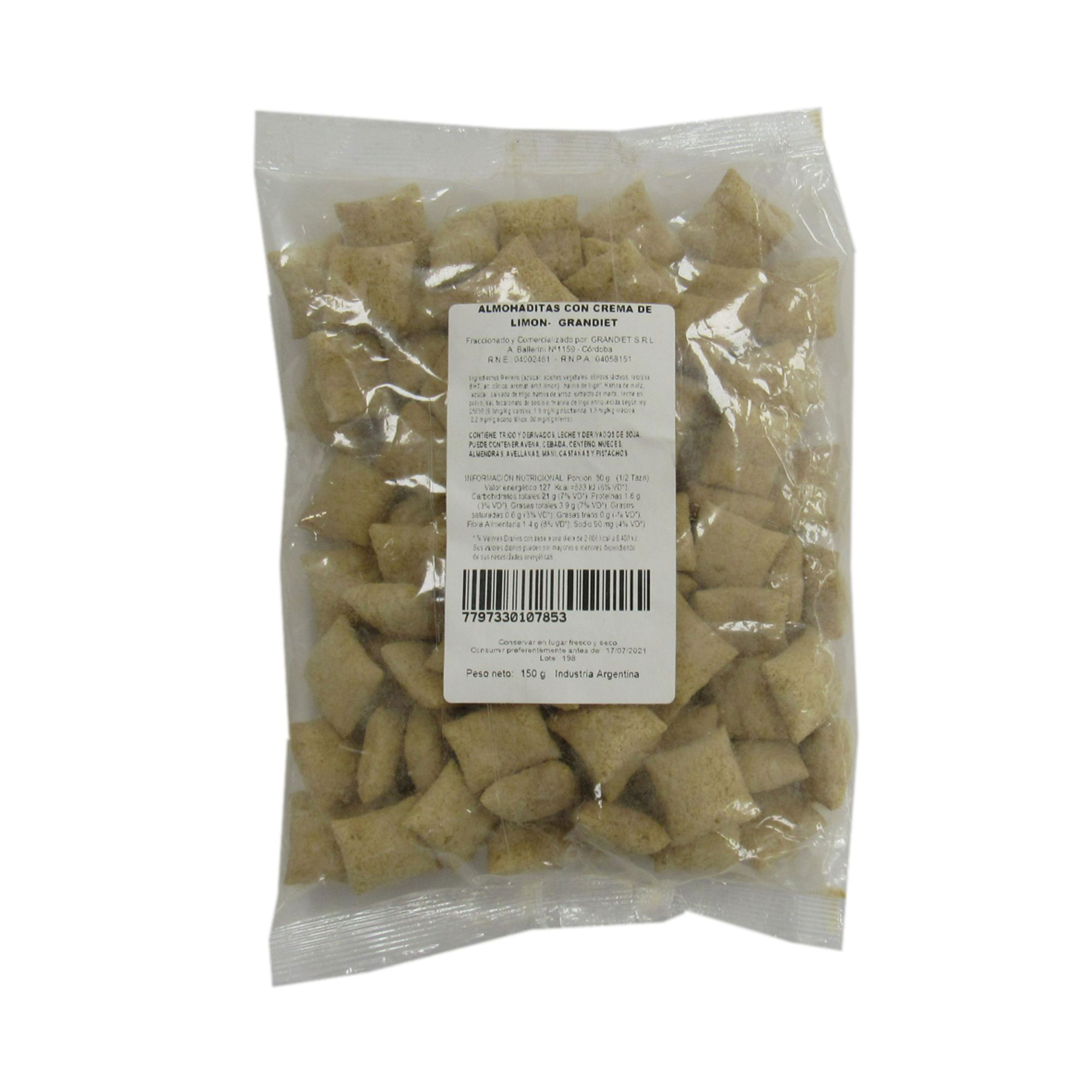 ALMOHADITAS GRANDIET RELLENAS SABOR LIMON