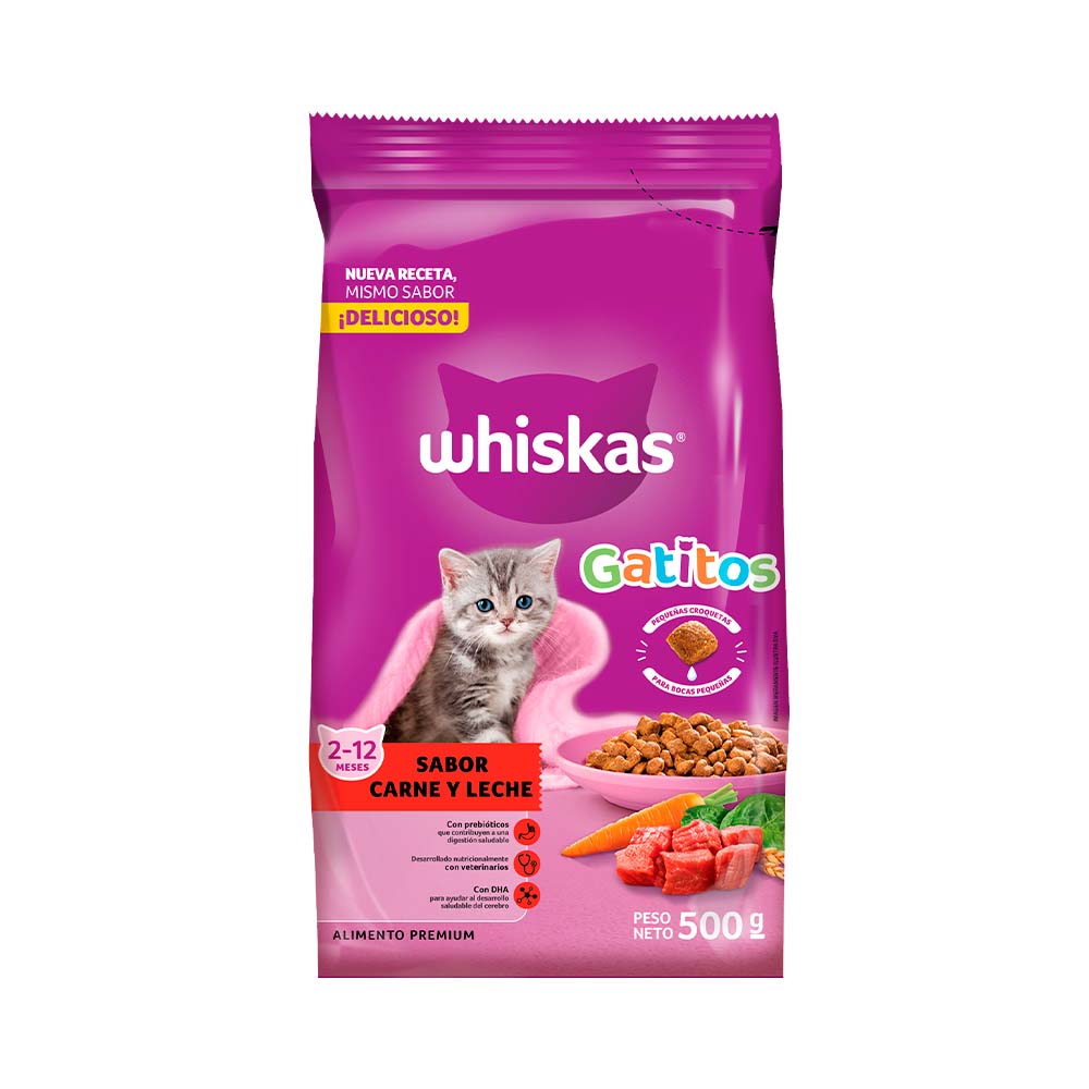 ALIMENTO WHISKAS SAB. GATITOS  2 A 12 MESES