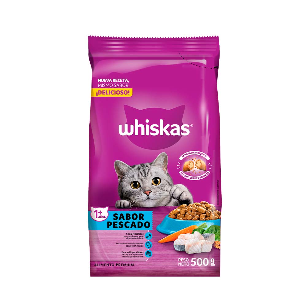 ALIMENTO WHISKAS SABOR PESCADO SECO