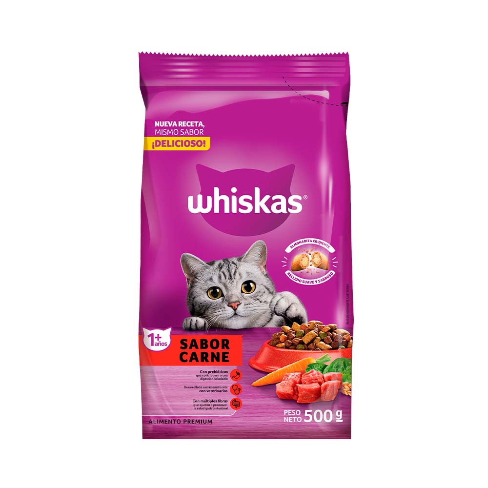 ALIMENTO WHISKAS SABOR CARNE  1+