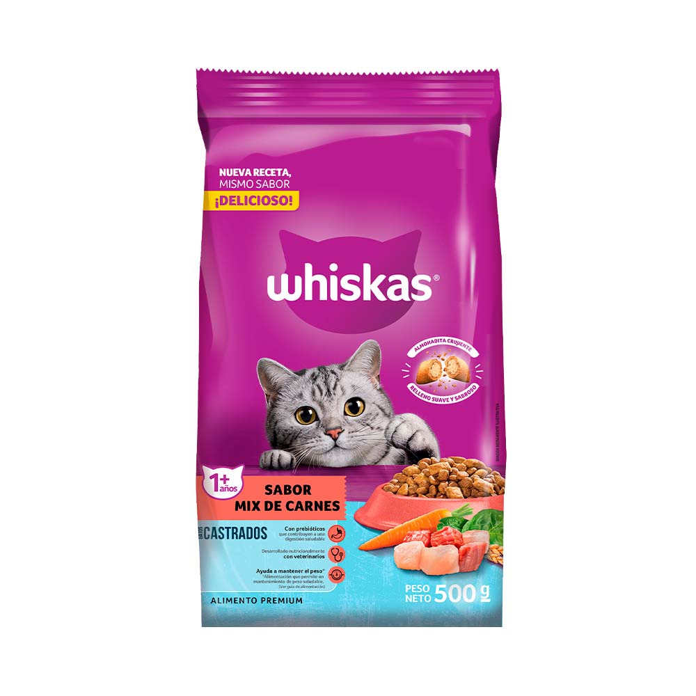 ALIMENTO WHISKAS SAB. MIX DE CARNES