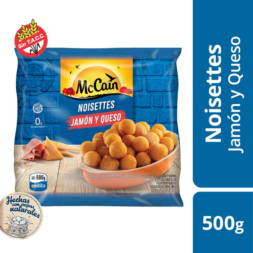 PAPAS NOISETTE JAMON Y QUESO MCCAIN