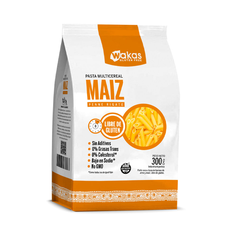 FIDEOS WAKAS PENNE RIG MAIZ S/TACC