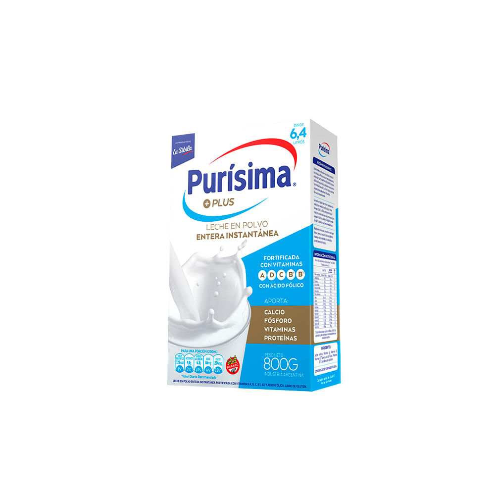 LECHE EN POLVO PURISIMA ENTERA INSTANTANEA PLUS