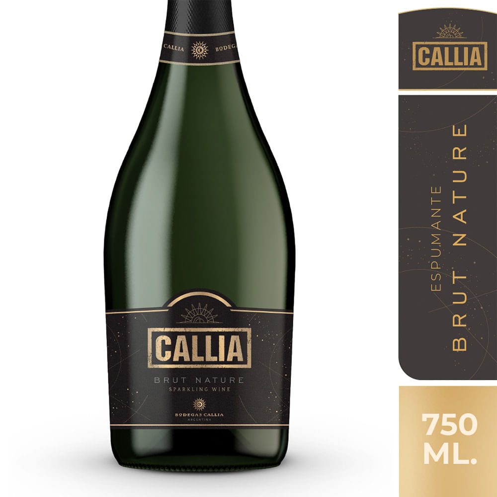 ESPUMANTE CALLIA BRUT NATURE ETQ NEGRA