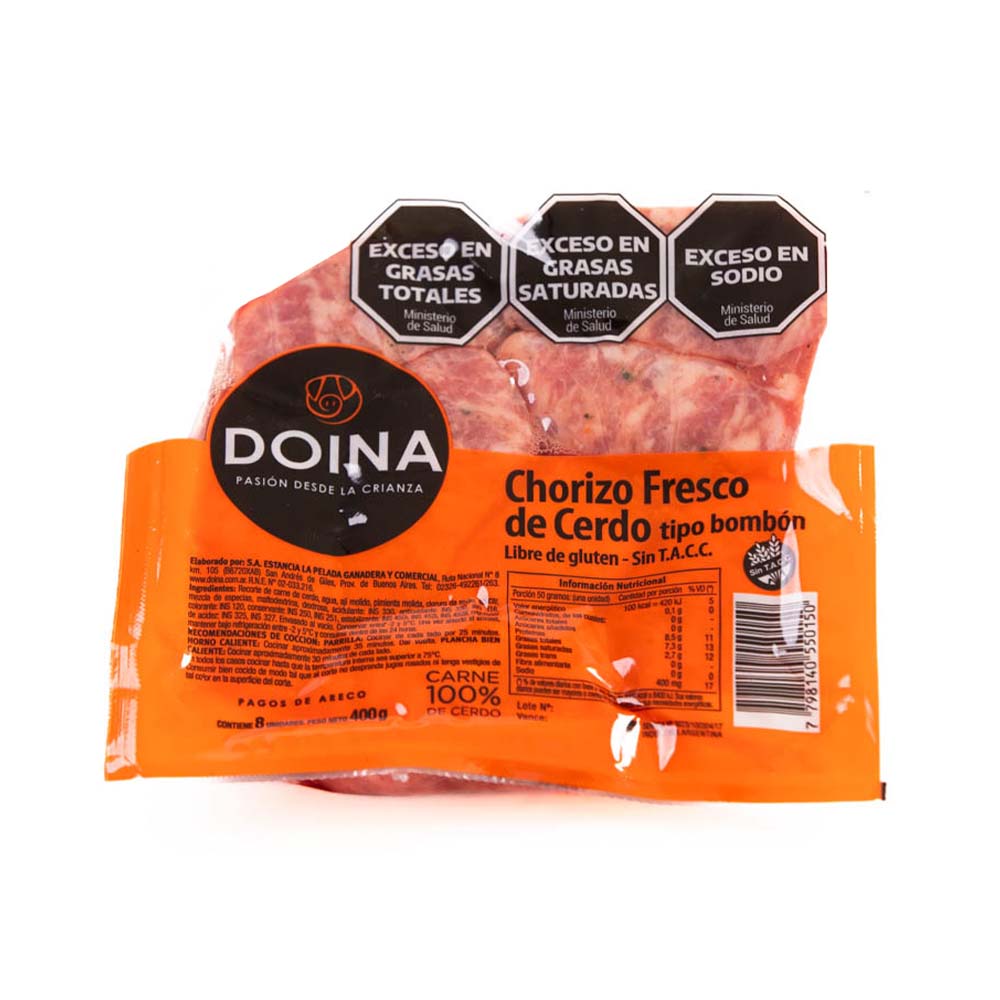 CHORIZO FRESCO CERDO BOMBON DOINA