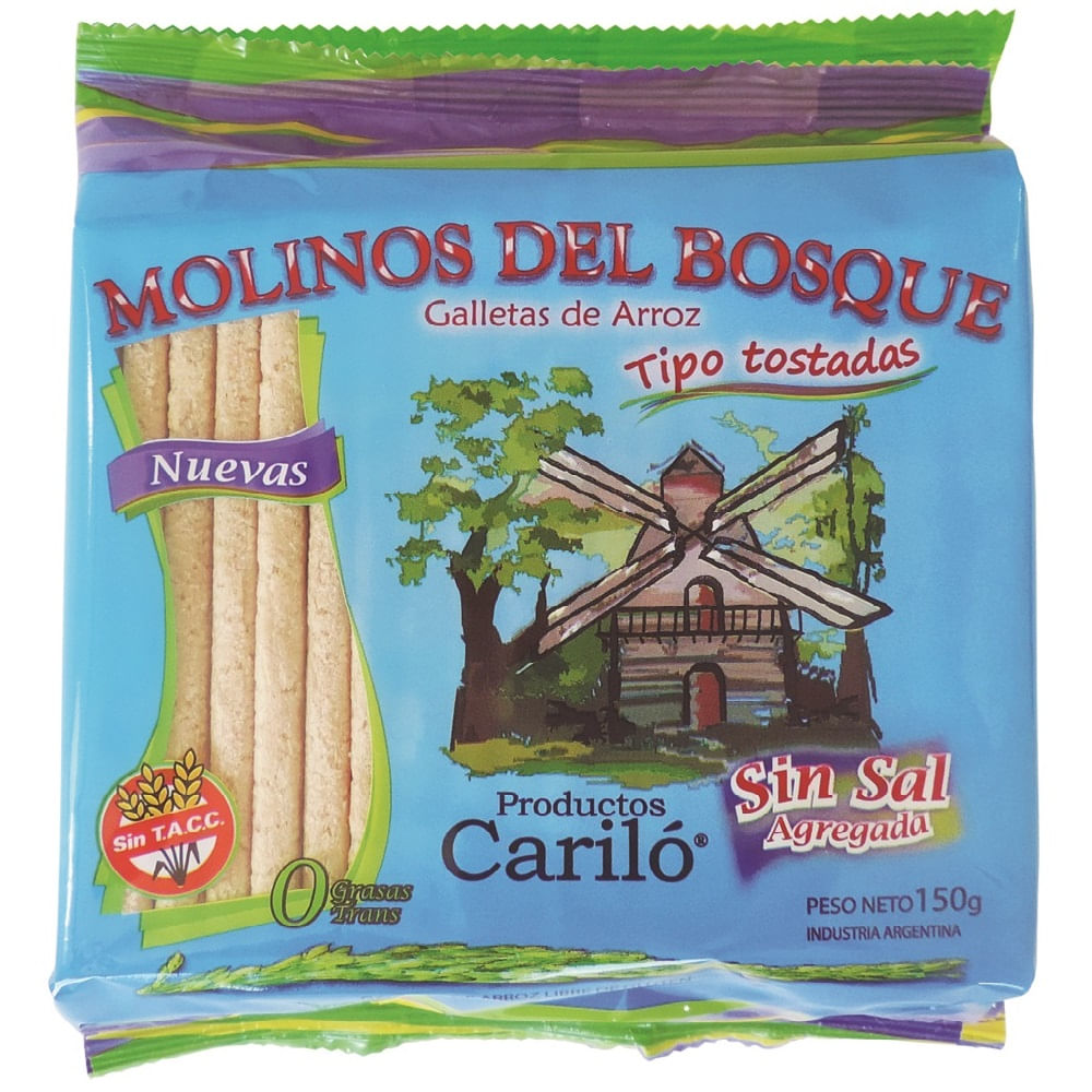 GALLETAS DE ARROZ MOLINOS DEL BOSQUE S/SAL